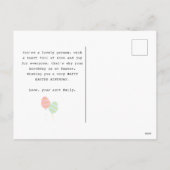 Gelukkige paasverjaardag wenst schattig konijntje  feestdagenkaart (Achterkant)