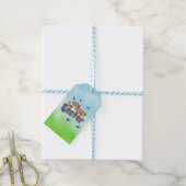 Gelukkige paasvlinders cadeaulabel (Met Touw)
