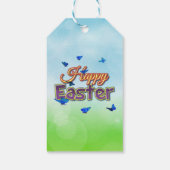 Gelukkige paasvlinders cadeaulabel (Achterkant)