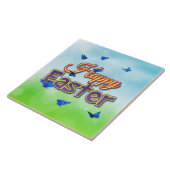 Gelukkige paasvlinders tegeltje (Zijkant)