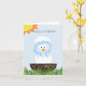 Gelukkige Paasvogel Kaart (Gele Bloem)