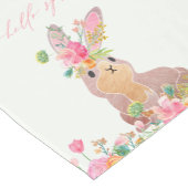 Gelukkige Paasvos en konijntjes Korte Tafelloper (Hoek)