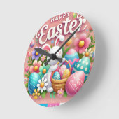 Gelukkige Paaswandklok Ronde Klok (Hoek)