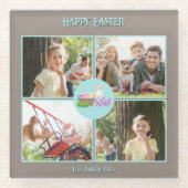 Gelukkige paaswensen glazen onderzetter (Voorkant)