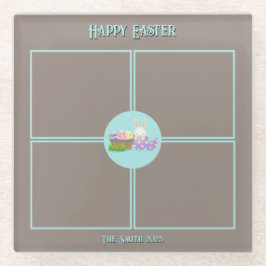 Gelukkige paaswensen glazen onderzetter