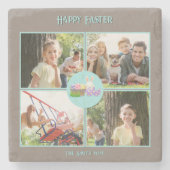 Gelukkige paaswensen stenen onderzetter (Voorkant)