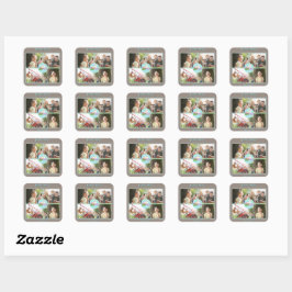 Gelukkige paaswensen vierkante sticker