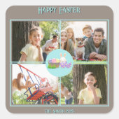 Gelukkige paaswensen vierkante sticker (Voorkant)