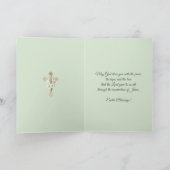 Gelukkige paaszegeningen opstandingspriester  feestdagen kaart (Binnen)