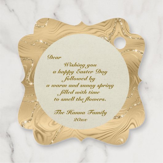 Gelukkige Paaszondag Zegeningen | Hij is opgestaan Bedankjes Labels (Achterkant)