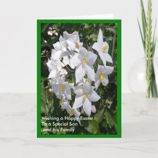 Gelukkige Paaszoon en schoondochter Kaart Jasmine (Voorkant)