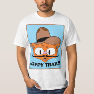 GELUKKIGE PADEN Cartoon Snorhaar Kat Senor Gato T- T-shirt