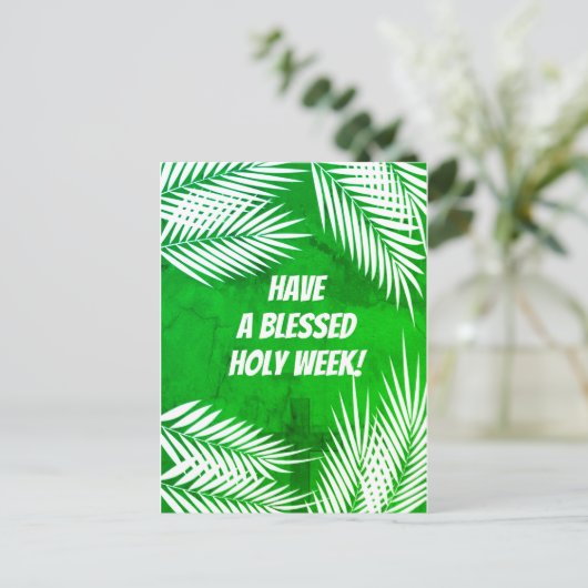 Gelukkige Palmzondag en Gezegende Heilige Week Feestdagenkaart (Staand voorkant)
