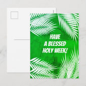 Gelukkige Palmzondag en Gezegende Heilige Week Feestdagenkaart (Voorkant / Achterkant)