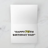 "Gelukkige Papa" 75 75ste van de Verjaardag Kaart (Binnen)
