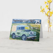 "Gelukkige Papa" 75 75ste van de Verjaardag Kaart (Gele Bloem)