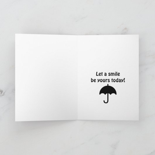 Gelukkige Paraplu Dag 10 Februari Kaart (Binnen)