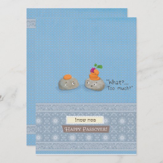 Gelukkige Pascha kaart met envelop (Voorkant / Achterkant)