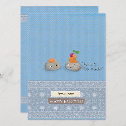 Gelukkige Pascha kaart met envelop (Voorkant / Achterkant)