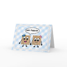 Gelukkige Pascha Leuke Matzot op blauwe gingang