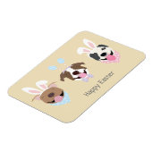 Gelukkige Pasen Amerikaanse Pit Bull Terrier Honde Magneet (Linkerzijde)