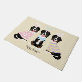 Gelukkige Pasen Berner Berg Honden Deurmat (Schuin)