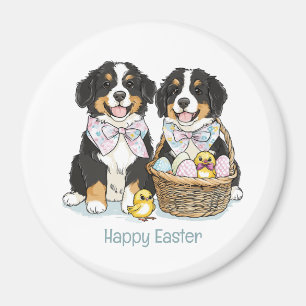 Gelukkige Pasen Berner Berg Honden Magneet
