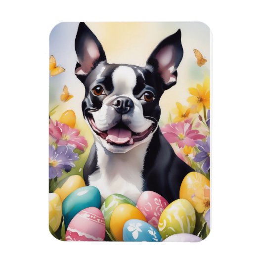 Gelukkige Pasen Boston Terrier Magneet (Verticaal)