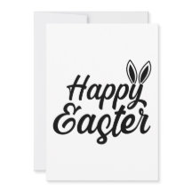 Gelukkige Pasen, Bunny Ears op zwarte tekst