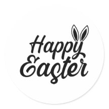 Gelukkige Pasen, Bunny Ears op zwarte tekst