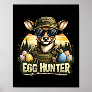 Gelukkige Pasen Camo Grappige Jacht Jongens Mannen Poster