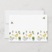 Gelukkige Pasen chick en lente bloemen Bedankkaart (Voorkant)