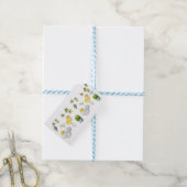 Gelukkige Pasen chick en lente bloemen Cadeaulabel (Met Touw)