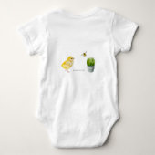 Gelukkige Pasen chick en lente bloemen Romper (Achterkant)