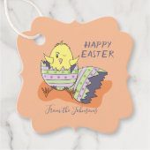 Gelukkige Pasen Chick Favor | Cadeau Labels (Voorkant)