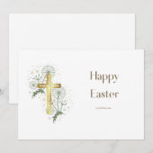 Gelukkige Pasen Christelijke Kaart (Voorkant / Achterkant)