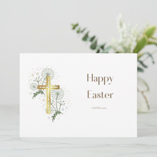 Gelukkige Pasen Christelijke Kaart (Staand voorkant)