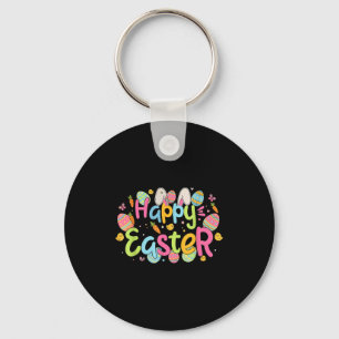 Gelukkige Pasen Cute Bunny Oren En Paasei Hu Sleutelhanger