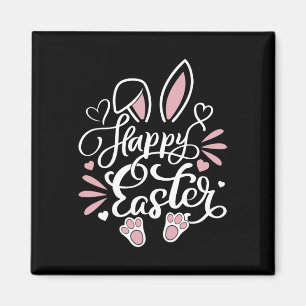 Gelukkige Pasen Dag Bunny Eieren Konijn Grafisch F Magneet