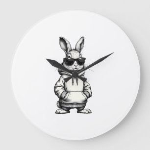 gelukkige pasen dag konijn paas jongens meisjes ti grote klok