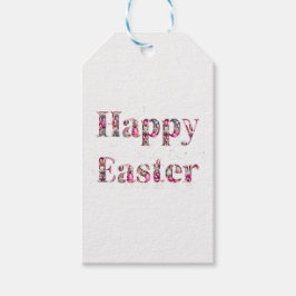 Gelukkige Pasen Decoratieve tekst Cadeaulabel
