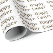 Gelukkige Pasen Decoratieve tekst Cadeaupapier (Rol Hoek)