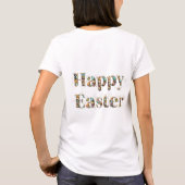 Gelukkige Pasen Decoratieve tekst T-shirt (Achterkant)