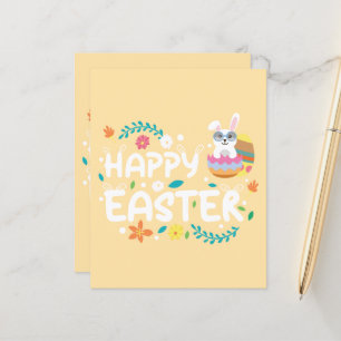 Gelukkige Pasen, Eieren, Bunny & Bloemen Stationer