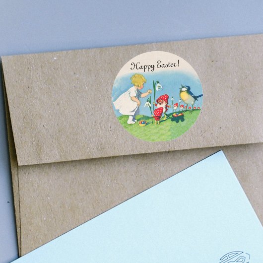 Gelukkige Pasen  Elfen Eieren Ronde Sticker