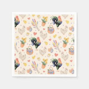 Gelukkige Pasen Familie (Oude Kant) - Servetten