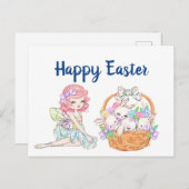Gelukkige Pasen Fee Briefkaart (Voorkant / Achterkant)