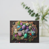 Gelukkige Pasen Feestelijke Decoratie Ei Collage Briefkaart (Staand voorkant)