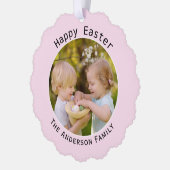 Gelukkige Pasen Foto Groet Decor Ornament Kaart (Links)