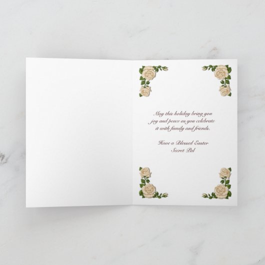 GELUKKIGE PASEN - GEHEIME VRIEND - KONIJNTJE FEESTDAGEN KAART (Binnen)